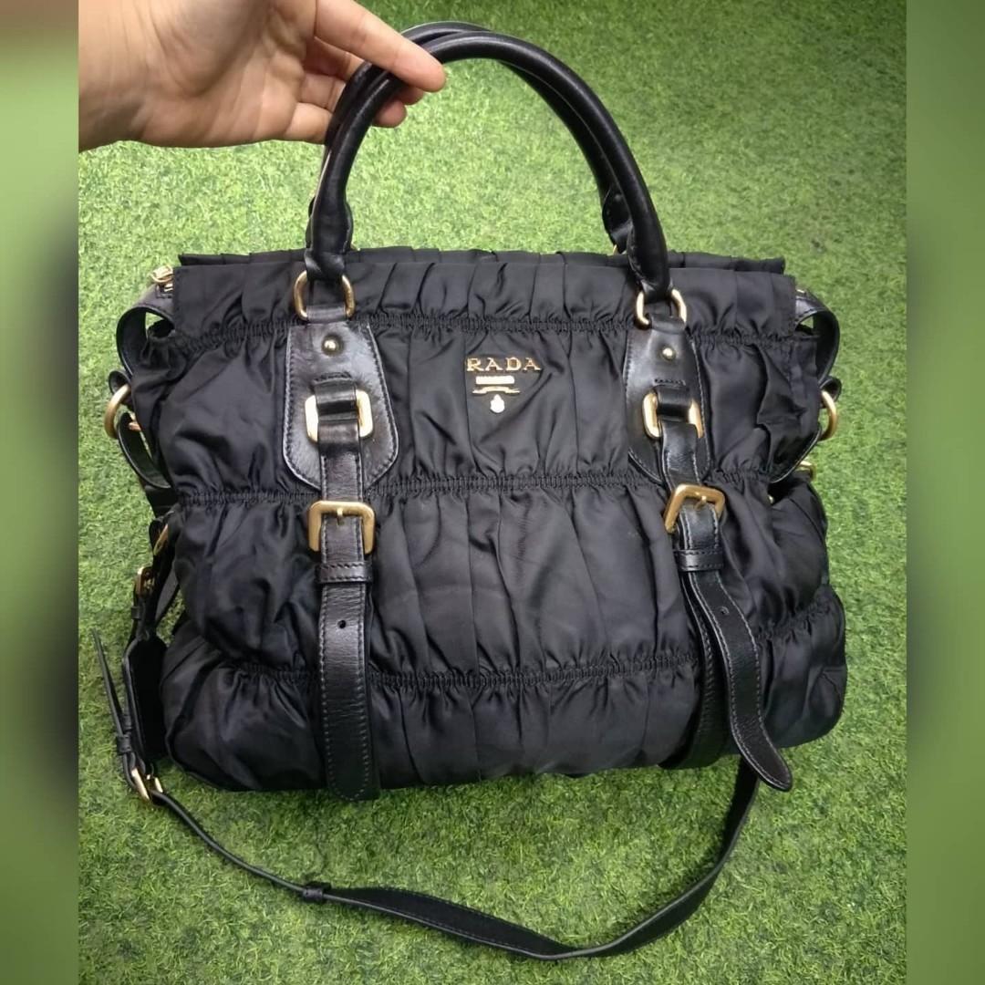 PRADA GAUFRE TESSUTO NYLON TWO WAY BAG