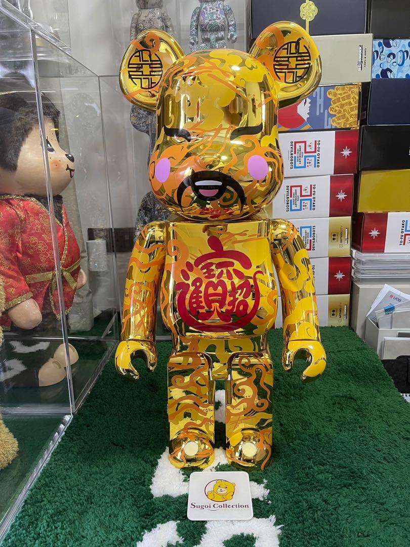 [Pre-Order] BE@RBRICK x ACU God of Wealth 1000% Golden bearbrick (limited  to 288 worldwide) Come with art print numbered and signed god of fortune 金财神