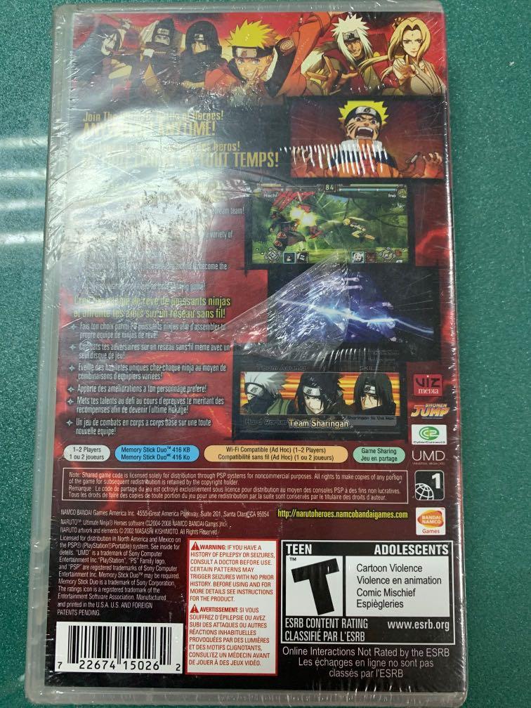 Psp umd Naruto Ultimate Ninja Heroes (Category: PlayStation) located in Pasay City. Submitted by ayinong168 (Listing ID 1083912535, Image 2). Description: Item is in excellent condition mint still in plastic pm for inquiries .
