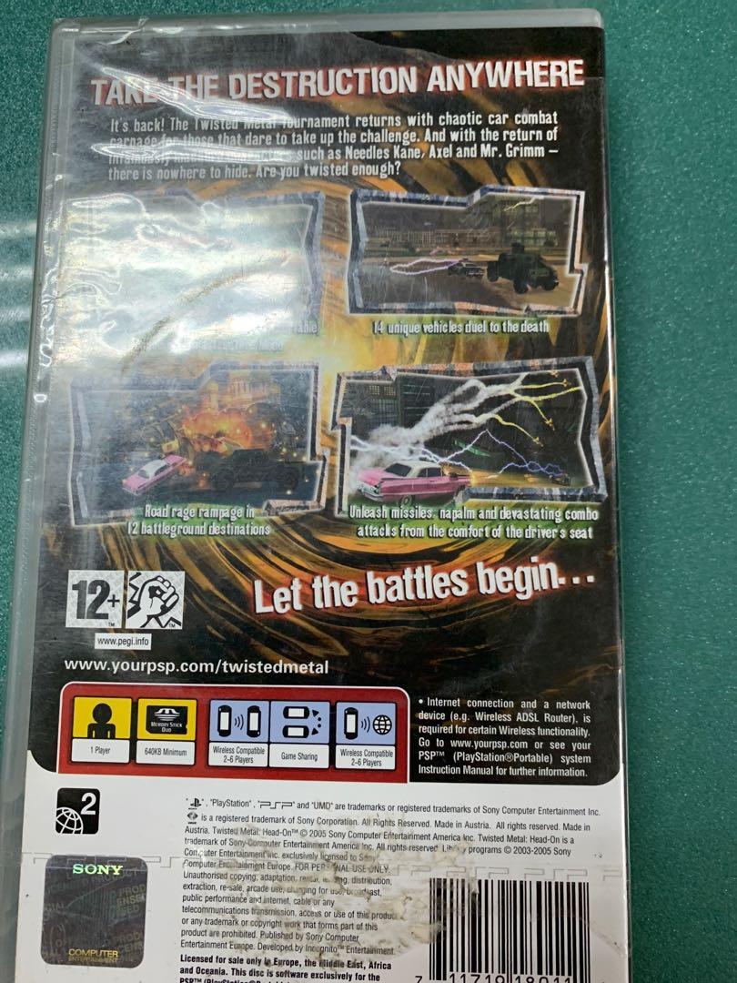 Psp umd Twisted Metal (Category: PlayStation) located in Pasay City. Submitted by ayinong168 (Listing ID 1083907798, Image 2). Description: Item is in excellent condition mint still in plastic pm for inquiries .