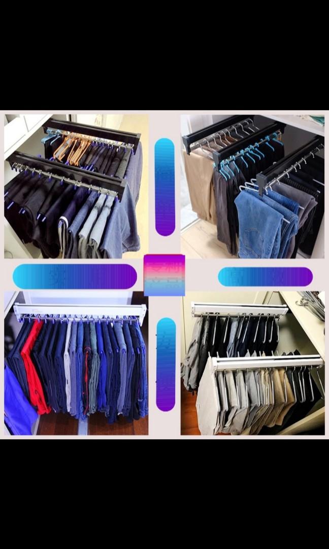 Pull out trouser hanger (Category: Other Home Furniture) located in Singapore. Submitted by thelounge (Listing ID 1083901708, Image 3). Description: 2x 59.2cm.