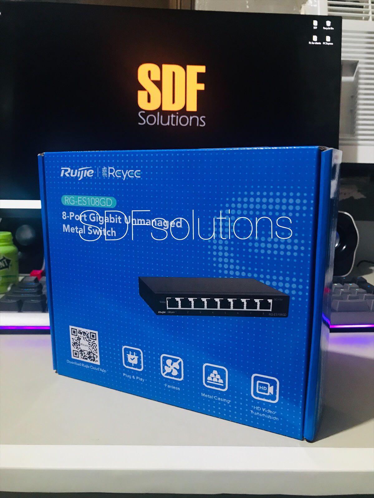 Reyee RG-ES108GD 8-Port Gigabit unmanaged Switch, 8 Gigabit RJ45 Ports , Metal case, Computers & Tech, Office & Business Technology on Carousell