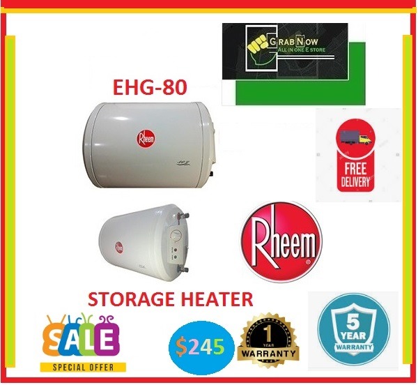 RHEEM EHG-80 STORAGE WATER HEATER | 1 YEAR WARRANTY FOR PARTS | 5 YEARS  WARRANTY ON INNER TANK | FREE DELIVERY | SINGAPORE WARRANTY, TV u0026 Home  Appliances, Other Home Appliances on Carousell