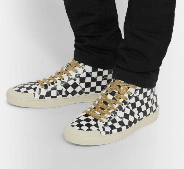 Saint laurent checkered sneakers outlet
