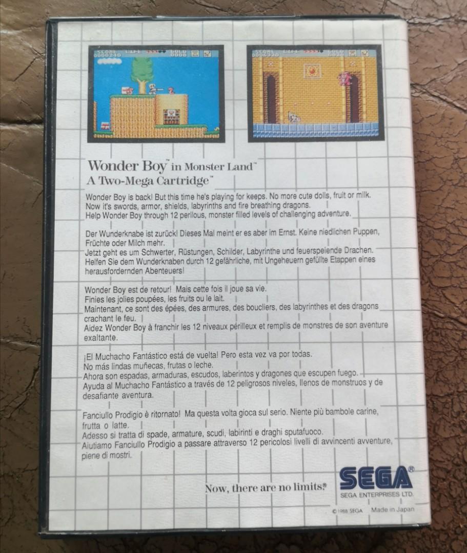 SEGA Master System Wonder Boy In Monster Land 世嘉經典過關冒險遊戲