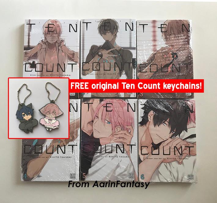 Free Shipping Set Ten Count Vol 1 6 By Takarai Rihito Completed English With Free Keychains Books Stationery Comics Manga On Carousell