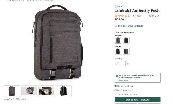 TIMBUK2 AUTHORITY PACK LAPTOP BAG (Category: Laptop Bags & Sleeves) located in Quezon City. Submitted by bangskisell (Listing ID 1083973988, Image 2). Description: TIMBUK2 AUTHORITY PACK LAPTOP BAG Price: P5,000.00 Product Description: - color: Jet Static Black - compatible for laptops up to 15in - Large main compartment for books, jacket and other carry-on essentials - Rear access to laptop pocket keeps your device protected while allowing more 