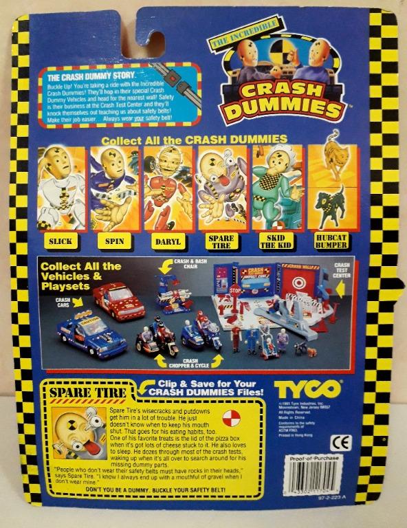 罕有古董Tyco撞擊測試假人Crash Dummies Spare Tire Action Figure