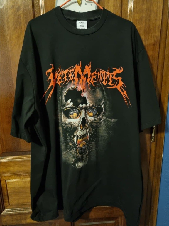 Vetements Heavy Metal Skull Tee-Shirt, Men's Fashion, Tops & Sets 