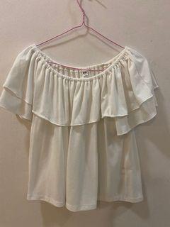 White Uniqlo off shoulder top