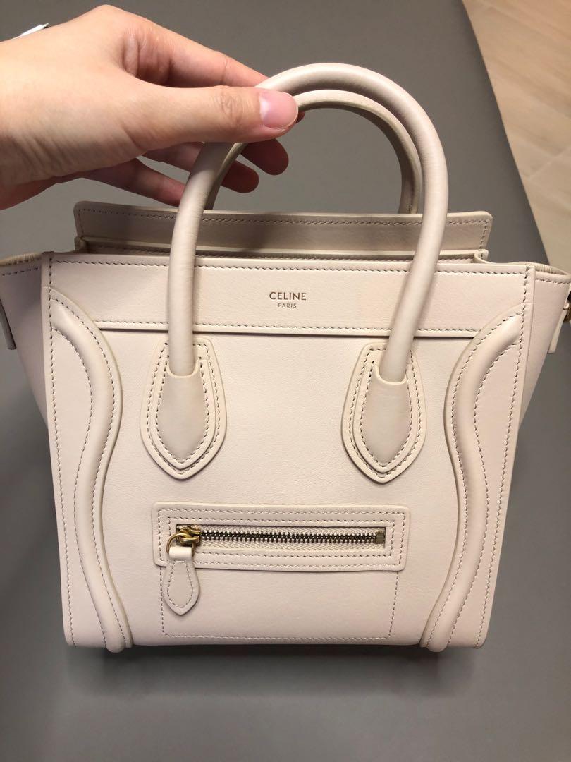 100 new and real Celine Nano Luggage bag in smooth calfskin