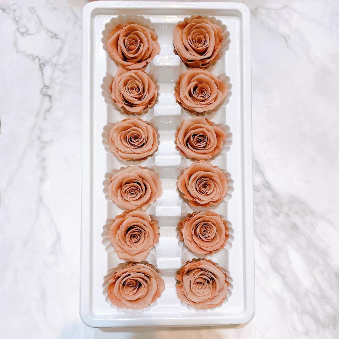 我媽的永生花3 4cm 焦茶色玫瑰永生玫瑰花奶茶色不凋玫瑰乾燥花束不凋花拍照道具室內擺飾乾燥花材33元 朵 手作設計 藝術工具