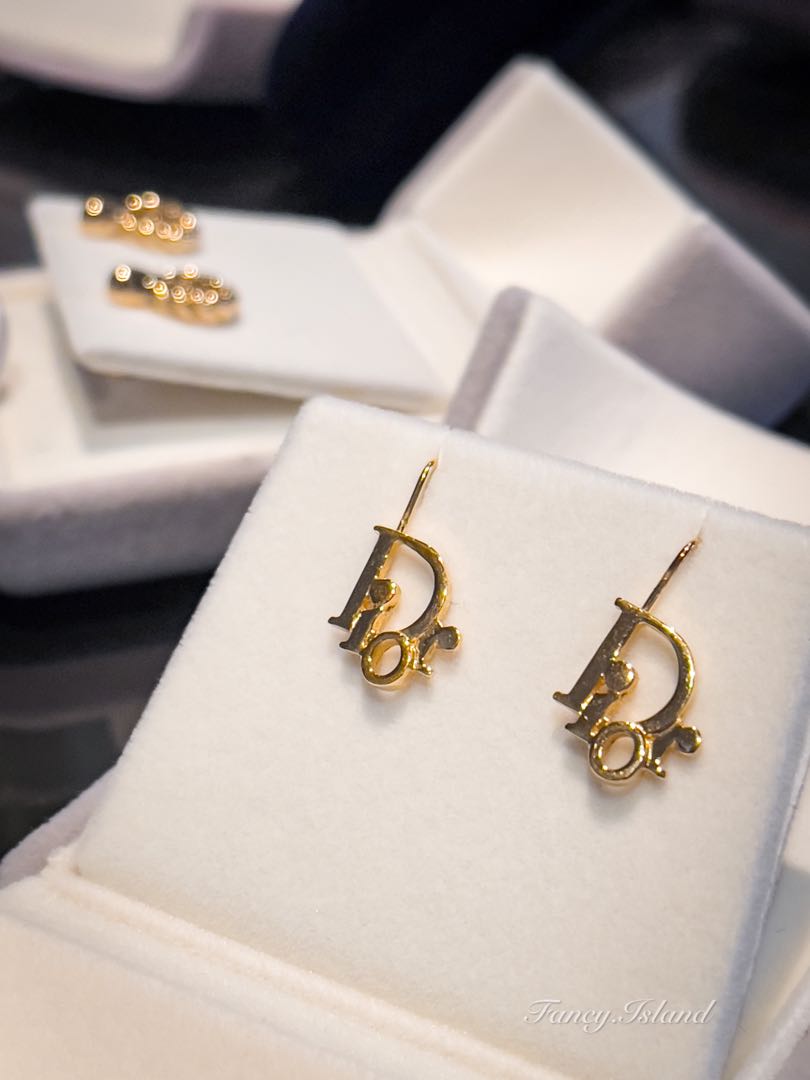 Authentic Christian Dior Vintage Gold Plated earrings Luxury Accessories on Carousell