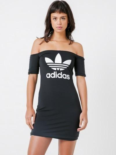 Adidas Off Shoulder Reversible Jersey Dress Women s Fashion Tops