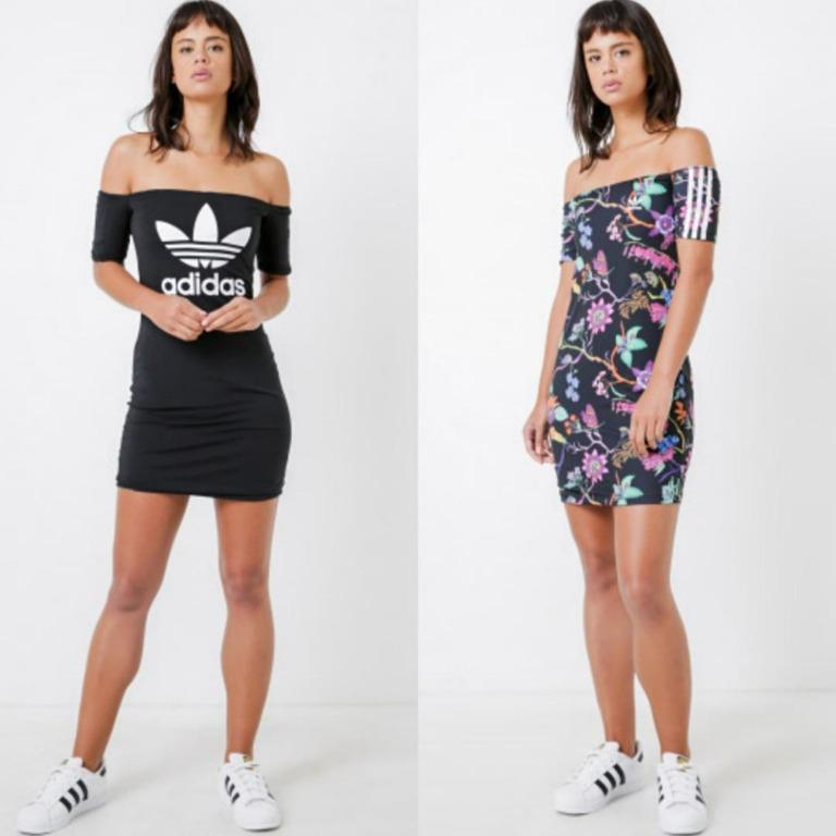 Adidas dress off shoulder shop
