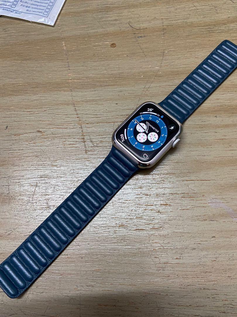 Baltic blue leather link apple watch band sales