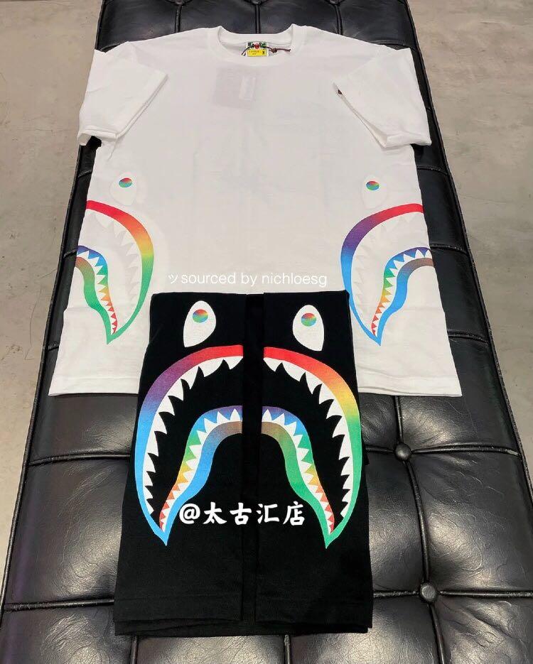 bape rainbow shark tee