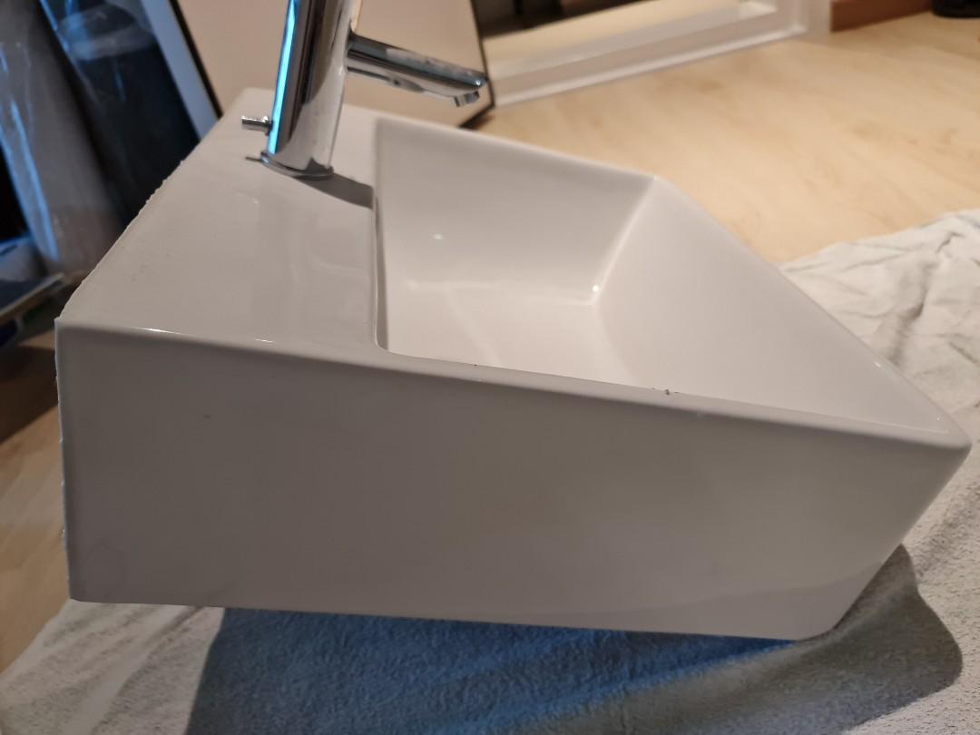 Basin (Category: Bathroom & Kitchen Fixtures) located in Singapore. Submitted by thelounge (Listing ID 1084255437, Image 3). Description: new basin from HDB BTO 1x basin pls feel free to quote 50 x 44 x 16cm *arrange your own delivery.