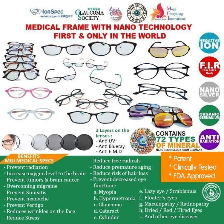 Benefits of FDA Approved MGI Medical Ion Spec NO Grade Eyewear Device