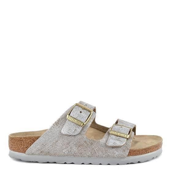 Birkenstock arizona washed metallic blue on sale