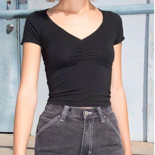black gina top brandy melville, Fesyen 