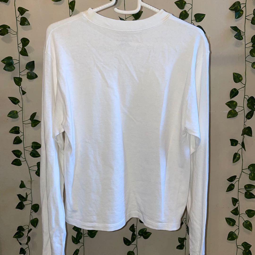 Brandy Melville white long sleeve top, Women's Fashion, Tops, Other Tops on  Carousell