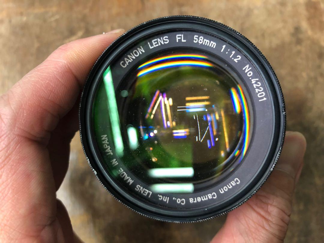 Canon FL 58mm f1.2 超大光圈標準鏡, 攝影器材, 鏡頭及裝備- Carousell