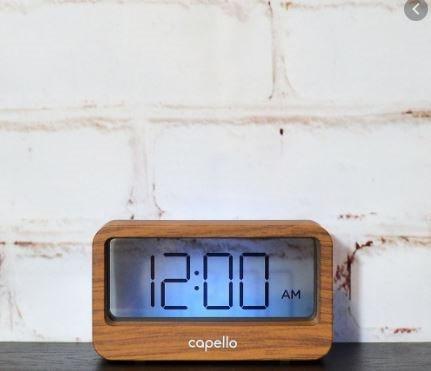 Capello Window Clock Alarm Clock With Usb Charger Wood Design Led Night Light Furniture Home Living Home Decor Clocks On Carousell