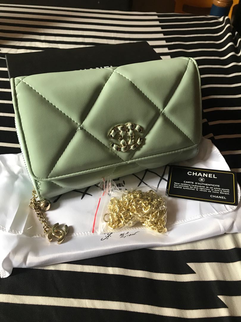 mint green wallet