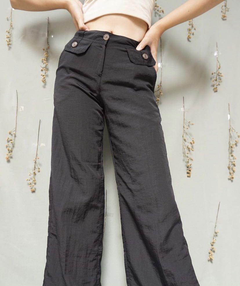 Jual Korean Long Pants/Celana Culottes Abstrak Hitam Tinta - Kab. Tangerang  - Pyc Outlet