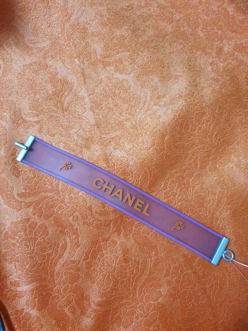 Chanel clover rubber (Category: Luxury Accessories) located in Quezon City. Submitted by ooohlalagin2018 (Listing ID 1084256780, Image 1). Description: Authentic vintage Chanel Rubber Clover Bracelet vintage item ,hard to find Good condition small size chanel adiks grab nyo ito rare items 🙂 sale 🥰.