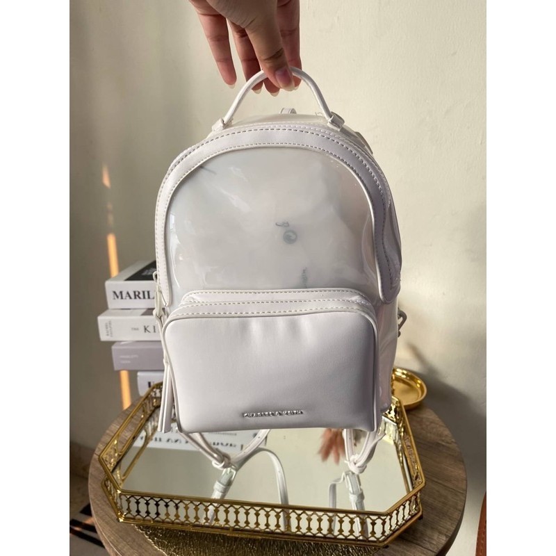 Charles Keith See Through Mini Backpack Original Barang Mewah Tas Dompet di Carousell
