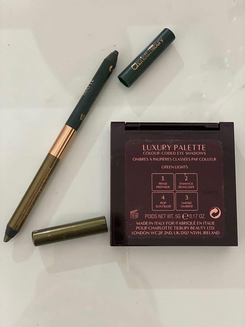 Charlotte Tilbury Luxury Eyeshadow Palette & Eyeliner (Green Lights