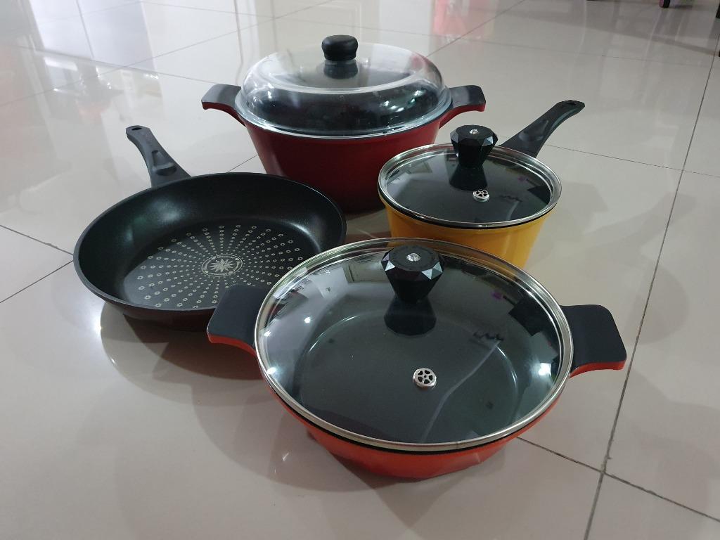 [PREMIUM] Chefline Korean Cookware Set (4 pieces), Furniture & Home