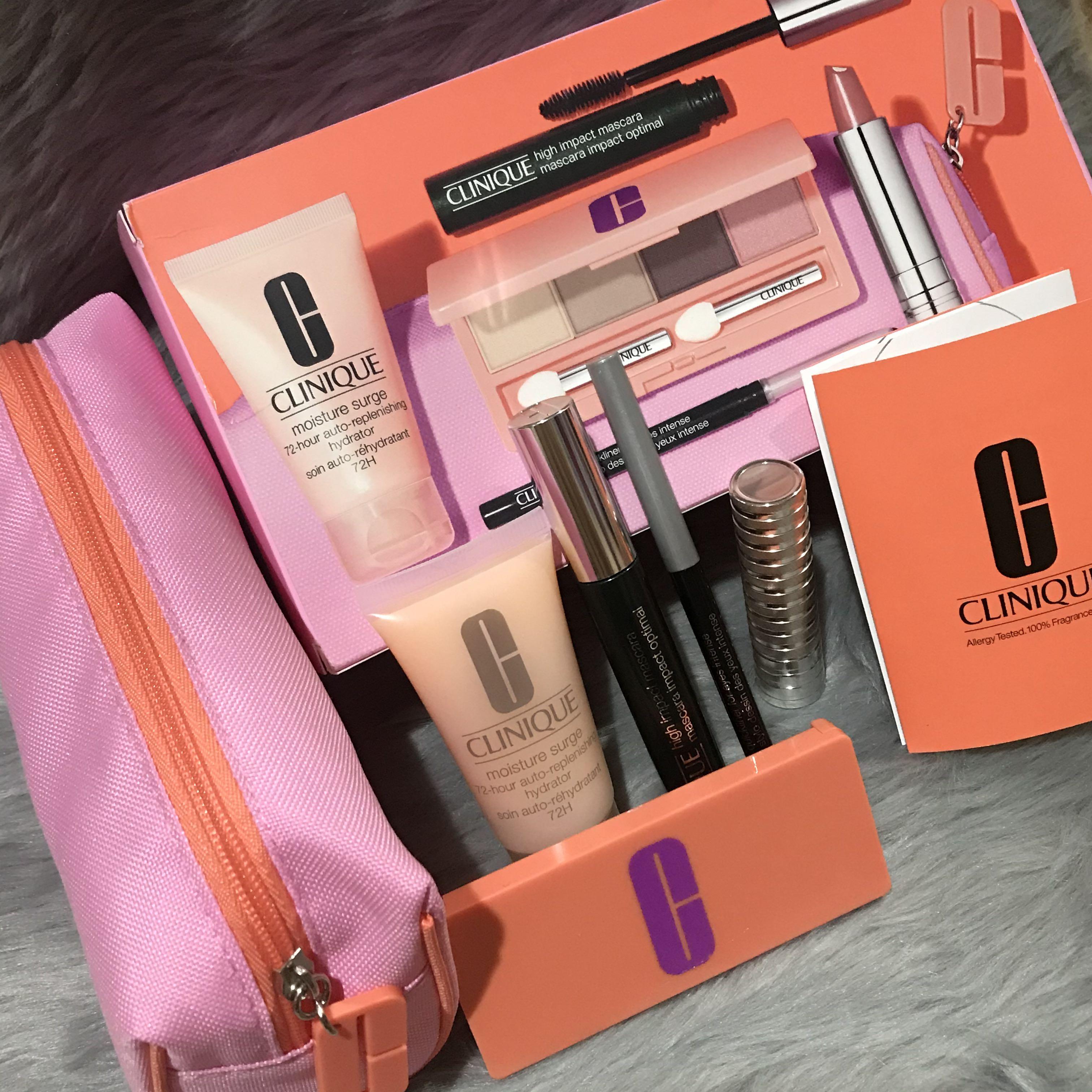 CLINIQUE 6-Pc. Spring Into Color Eye & Lip Makeup Set (Category: Makeup) located in San Mateo. Submitted by thewanderlustmanila (Listing ID 1081362077, Image 2). Description: 1500 + sf A bright, pretty dose of color and care. Everything you need for pretty spring looks. SET INCLUDES: - Limited-Edition All About Shadow Quad, 0.16-oz. - High Impact Mascara - Black, 0.24-oz. - Dramatically Different Lipstick Shaping Lip Colour - Blushing Nude, 0.1-o