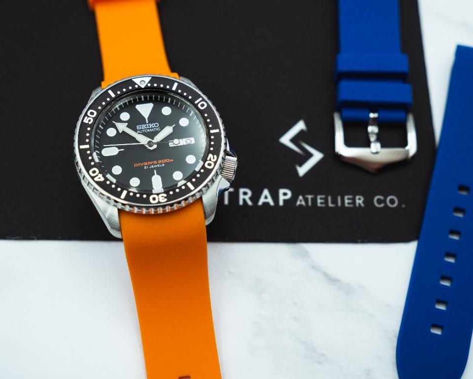 Curved Lug Silicone Watch Strap Men s Fashion Watches