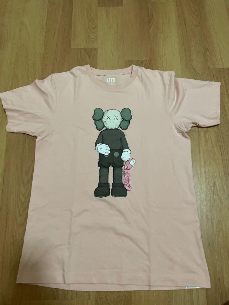 Dior Kaws Uniqlo Ut Short Sleeve T shirt Pink Di Audi Plush Bff