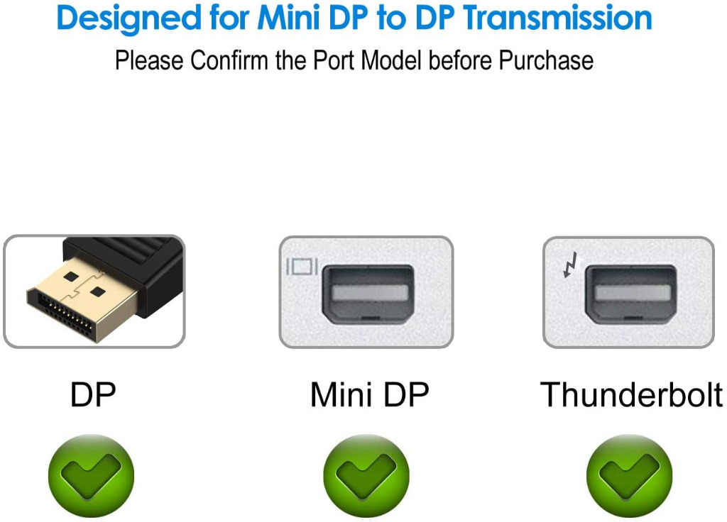 FreeDelivery Rankie Mini DisplayPort to DisplayPort Adapter, 4K ...