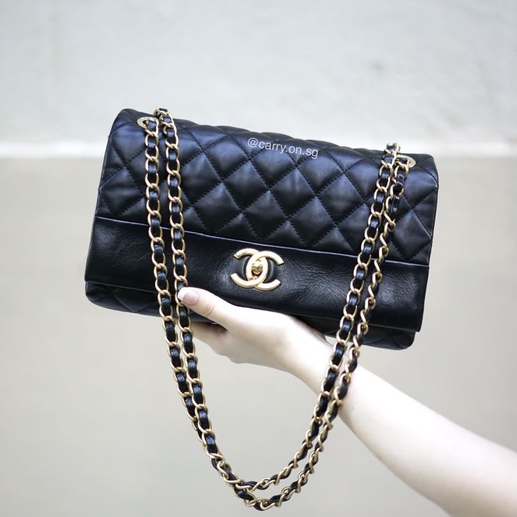 FULL SET] Chanel Soft Elegance Quilted Calfskin Flap Bag in Matte Gold  Hardware, Luxury, Bags & Wallets on Carousell