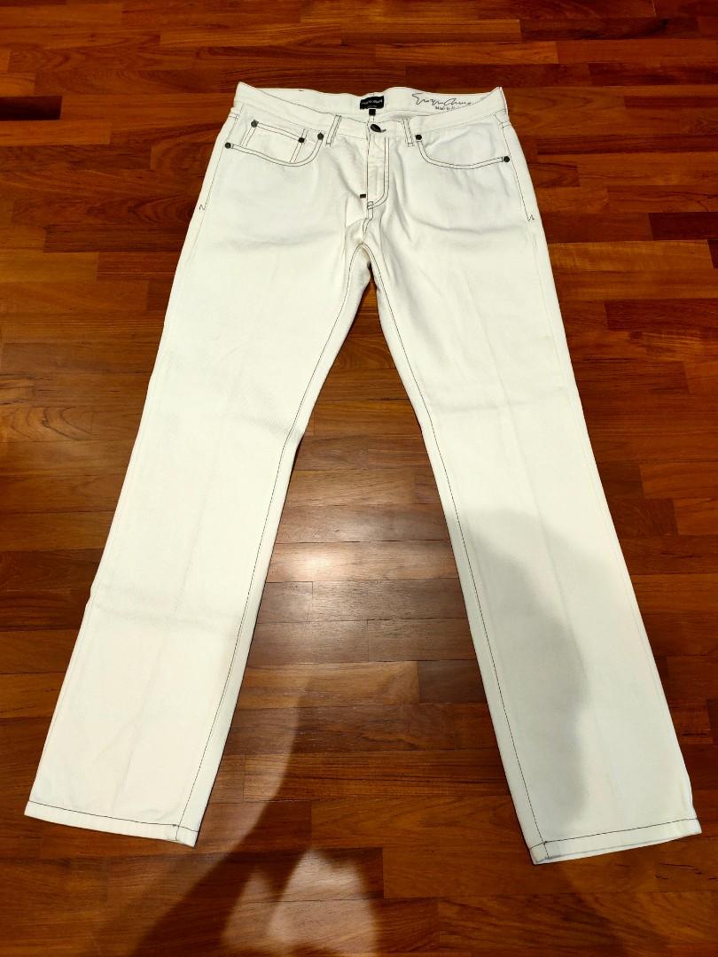White best sale armani jeans