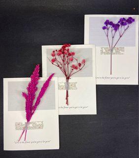 Greeting Card with Dried Flowers