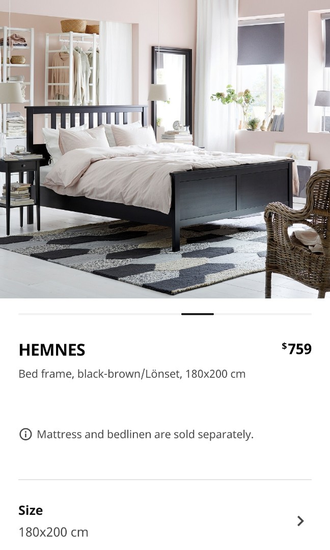 Hemnes Bed From Ikea Furniture Home, Ikea Hemnes Bed Frame Black Brown