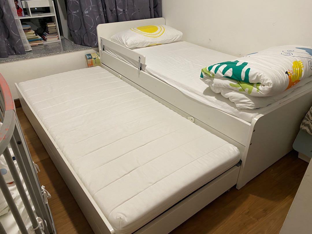 ikea slakt trundle bed fast deal furniture home living furniture bed frames mattresses on carousell
