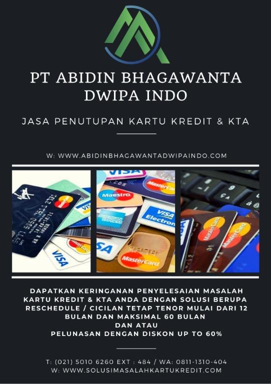 Jasa Penutupan Kartu Kredit Dan Kta Pt Abidin Bhagawanta Dwipa Indo Jasa Lainnya Di Carousell