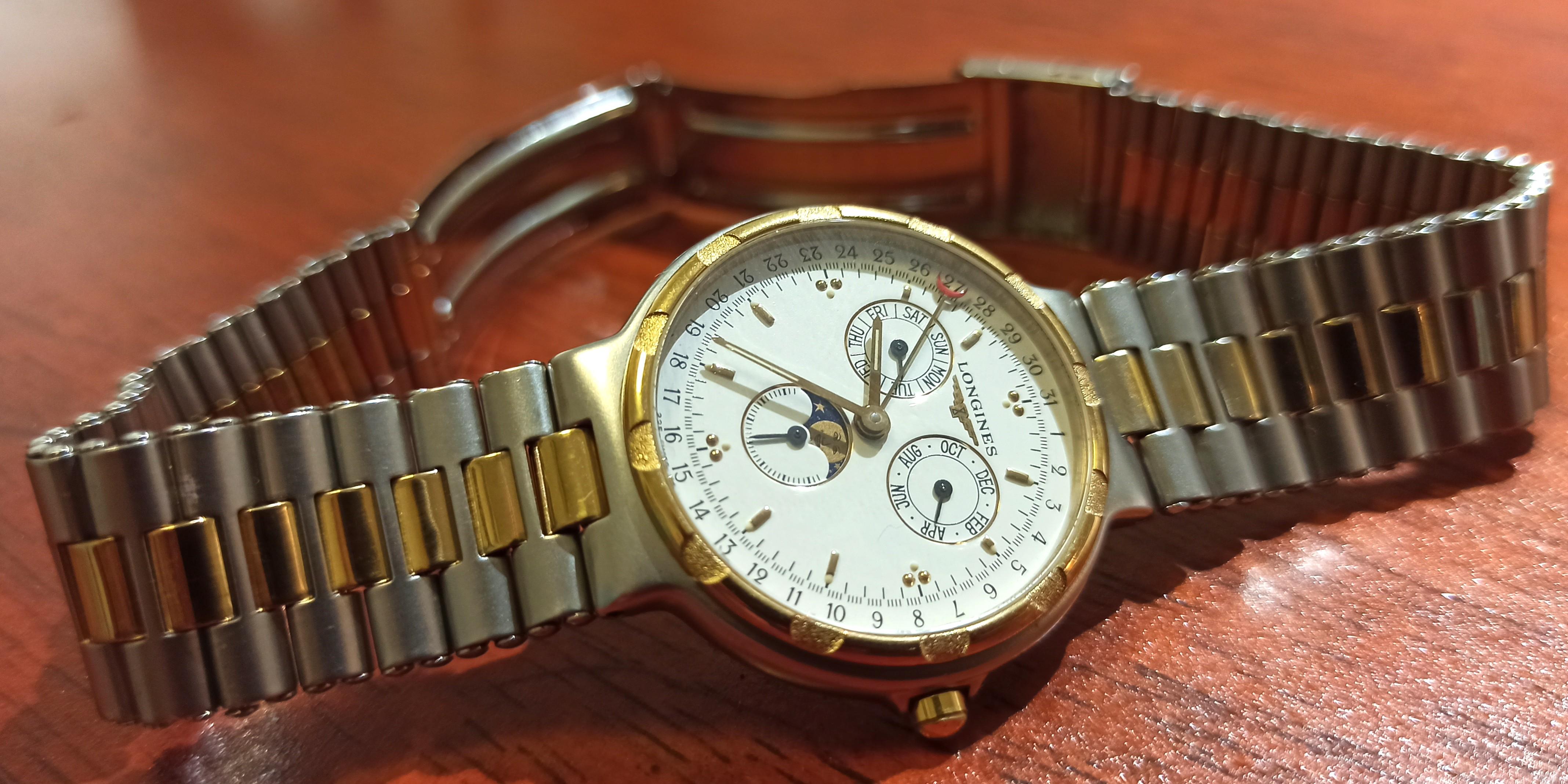 Longines discount moonphase gold