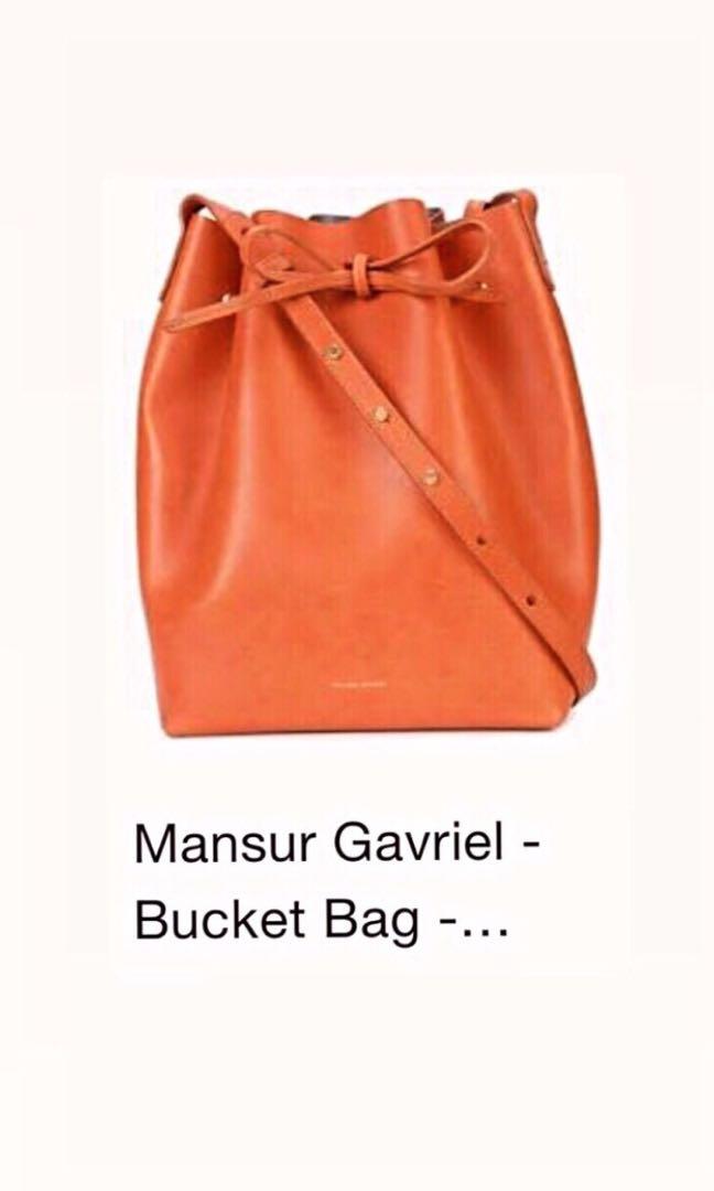 Mansur Gavriel bucket bag (Category: Luxury Bags & Wallets) located in Makati City. Submitted by abygi88 (Listing ID 1084179097, Image 2). Description: Very excellent condition. .