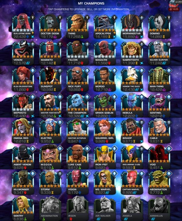 Marvel Contest of Champions (MCOC) Thronebreaker account, Video Gaming, Gaming Accessories, Game