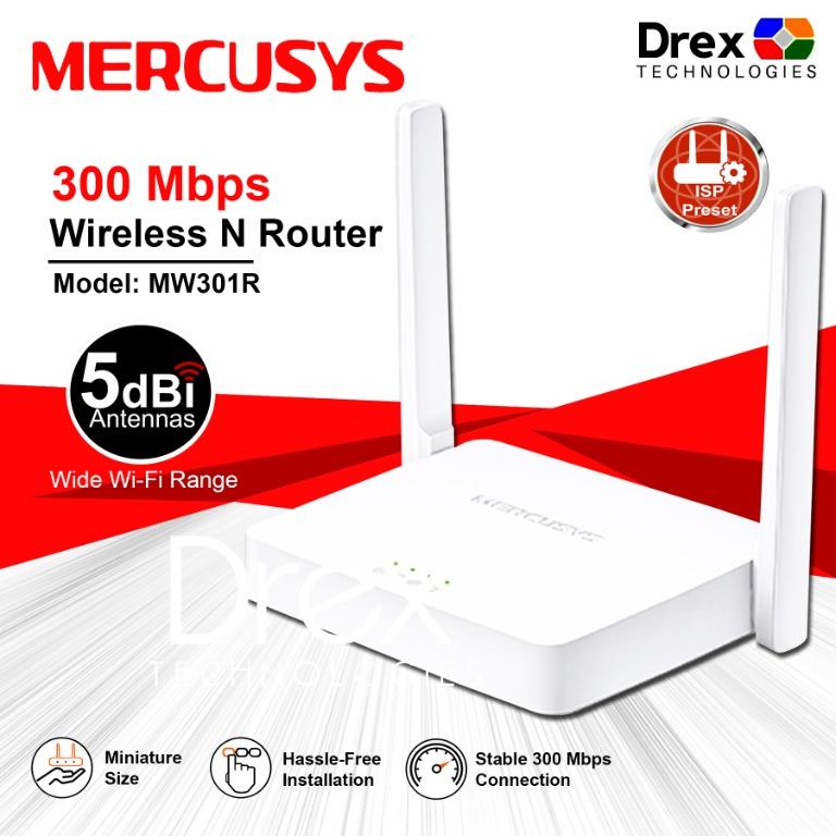 Mercusys Mw301r 300mbps Wifi Router 2 Antennas Computers Tech Parts Accessories Networking On Carousell