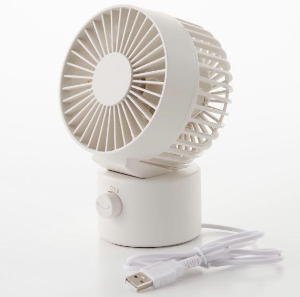 MUJI 無印良品 Low Noise USB Desk Fan Swing Type / USB座檯低噪音風扇 轉動式, 家庭電器
