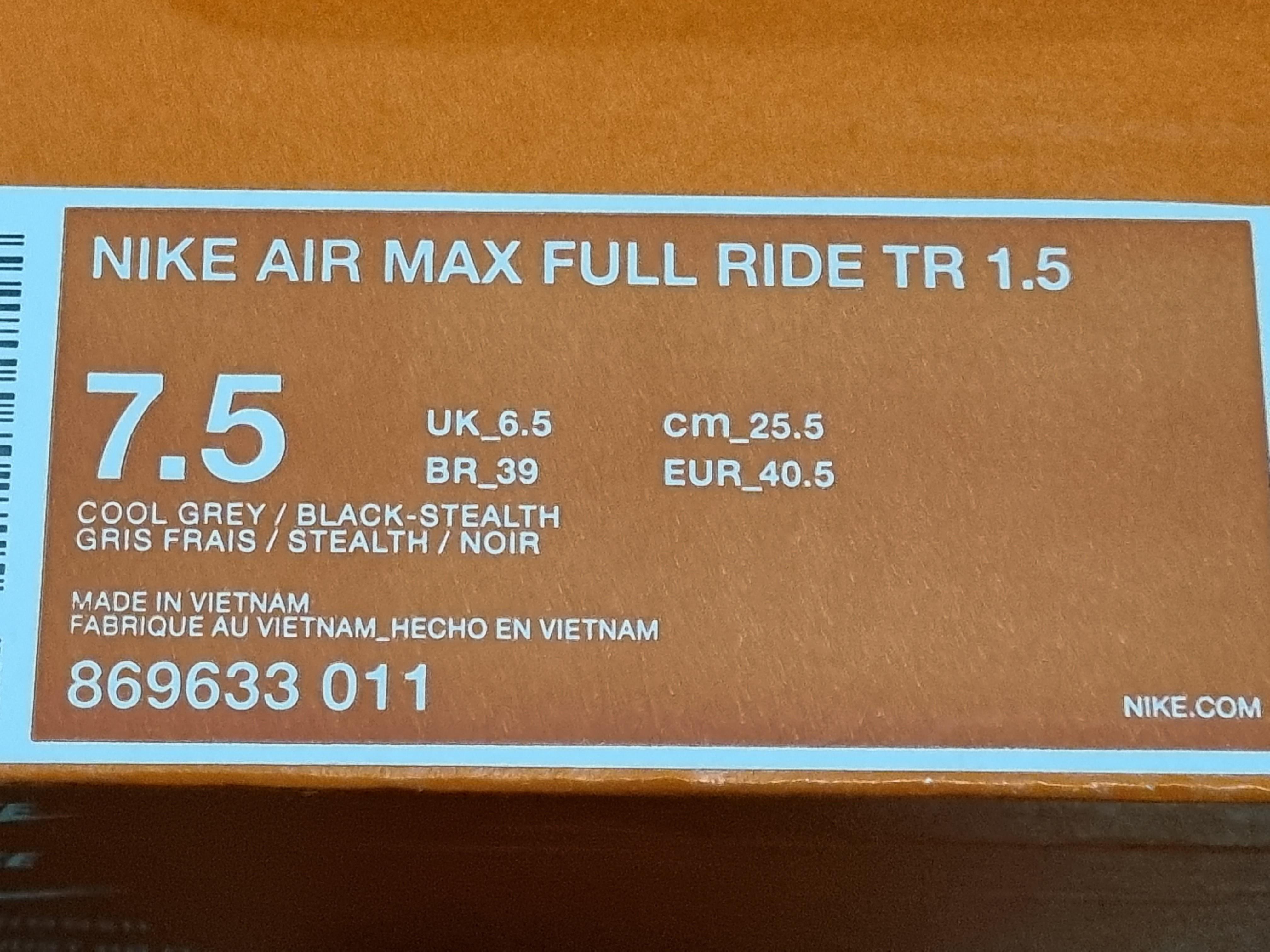 Nike Air Max Full Ride TR 1.5 Men s Fashion Footwear Sneakers